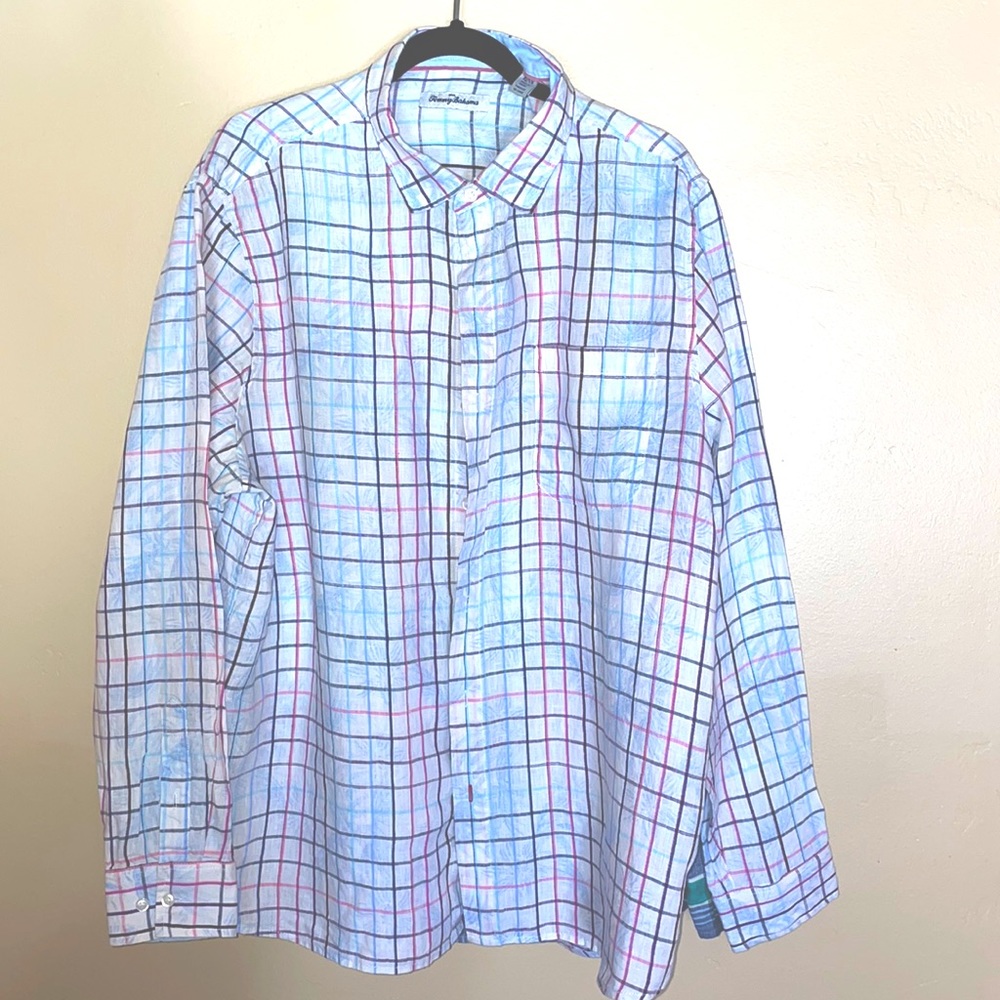 Tommy Bahama Linen Mens XL Tall Shirt